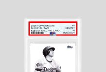 Too clean @KeeganHall 😤 Who’s a fan of this Art Card exhibition from 2025 Topps Update? Shohei Ohtani #5 ▫️PSA 10, Pop 9 pic.