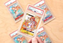 Serialized to 1,200 copies, this Nami Lottery Prize is an instant grail for the navigatorโs many collectors. However, it was far from an instant win. Players had to participate in at least three eligible ONE PIECE events just to get their name in the Straw Hat. pic.