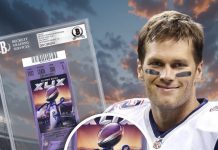 Someone got Brady to sign this Super Bowl ticket from from the last time the patriots played the Seahawks in the Super Bowl 👀