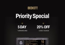 Priority grading means accelerated processing and dedicated handling when timing matters. For a limited time, get 20% off Beckett Priority card grading with the same standards you know and trust. Use code: RUSH20