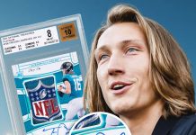 When Trevor Lawrence was asked what he thought his most valuable card had sold for, he guessed $20,000. The actual number? $336,000 β for a BGS 8 2021 Panini National Treasures NFL Shield RPA π€―