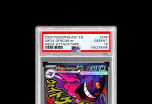 ๐
๐๐๐ ๐๐๐ผ๐ฟ๐๐ฟ ๐ The first summoning of Mega Gengar in over a decade, spirited by Ascended Heroes. Like other Mega Evolution cards, the ghost is drawn out to bilingual effect, with “Void Gale” boldly styled in Japanese. pic.