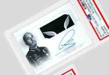 2020 product still has pole position for many F1 collectors, and the podium looked different that year with Lewis Hamilton collecting his seventh Drivers’ title. Submitted hand-in-hand and serialized to 10, these Autographed Glove Relics signify his grip on the sport. Does theβ¦ pic.
