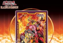 The Blazing Dominion Premiere! Event is happening May 1-3! Every Duelist who purchases a minimum of 5 packs will receive a Field Center Card with their purchase, plus be entered into a drawing to win exclusive prizes, including this Game Mat (while supplies last)! #YuGiOhTCG