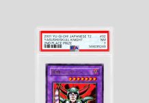 Short of a statue outside the Yu-Gi-Oh! arena, what better way to commemorate gameplay than a personalized Prize card? Cast as the Skull Night on this singular graded example, Yasushi Eguchi’s legacy is secure. ⚔️ pic.