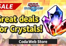RT by @YuGiOh_TCG: The Coda Web Store is offering great deals on #YuGiOhDUELLINKS Crystals! For a limited time only, you can purchase Crystal Pack 750 (Premium500 + Free250) for just $8.19 USD✨ Offer ends April 20th, 2026, 13:59 (JST). 🔻More info below🔻 pic.