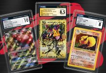 Kagemaru Himeno’s first Pokémon card illustrations were featured in Jungle, the second set of the Pokémon TCG, which was released in 1997. These included the original three evolutions of Eevee — Flareon, Jolteon and Vaporeon. Since then, she has illustrated more than 600 cards.… pic.