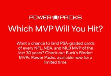MVP! MVP! MVP! Buck’s Binder: MVPs Power Packs are here. Chase 30 years of NBA, NFL, and MLB trophy winners, including Brady, LeBron, Griffey Jr., Ohtani, Jordan and more while supplies last. Chase trophy-winning greats now: pic.