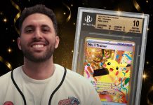 You’re looking at the only BGS 10 – 2025 Pokémon Worlds No. 1 Trainer card featuring a pedigree from the winning team. Peru Unite made history as the first Latin American team to win the 2025 Pokémon UNITE World Championship.