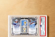 Can a ball club have more than one franchise face? This Dual Patches 1-of-1 featuring Bobby Witt Jr. and Salvador Perez begs the question. Just graded from 2025 Topps Transcendent.
