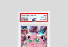 This is now the most valuable Jigglypuff card in the world. From the 2000 Topps Chrome PokΓ©mon T.V. set, this Pop 2 PSA 10 Jigglypuff just sold for a record $24,000, making it the highest-selling Jigglypuff card of all time.