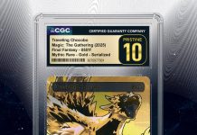 Anyone else HYPED for Final Fantasy VII Revelation βοΈ Reminiscing on the Final Fantasy crossover with Magic: The Gathering! with this Serialized Golden Chocobo card! Complete with the Pristine 10 grade to match π₯β¨ Did you know that there are four additional colored variants of this exact card? (Technically five, but the black one is a Japanese-exclusive)