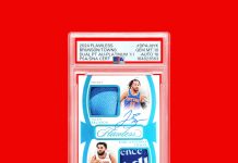 𝙅𝙐𝙎𝙏 𝙂𝙍𝘼𝘿𝙀𝘿 🔬 Knicks champs, Platinum status. This Karl-Anthony Towns and Jalen Brunson Dual Patch Autographs 1-of-1 just earned a PSA 10/AUTO 10.