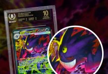 Mega Gengar ex #284 is a Special Illustration Rare from Mega Evolution: Ascended Heroes, the first main expansion to bring Mega Evolution back to the Pokémon TCG in over a decade. Combined with Gengar’s status as one of the hobby’s most popular Pokémon, the card has already commanded five-figure sales, underscoring the strong demand for elite-condition copies.