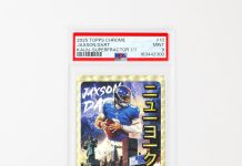 $150,000 just made this Jaxson Dart Superfractor the Godzilla of Kaiju rookie card sales.