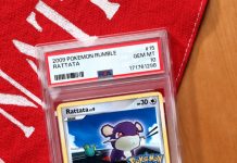 𝙅𝙐𝙎𝙏 𝙂𝙍𝘼𝘿𝙀𝘿 🔬 One of Pokémon’s rarest gems is… Rattata? It’s true. Released in a special collection tied to the WiiWare game Pokémon Rumble, this card replaces traditional art with the game’s chunky wind-up-toy model. It may not be the most conventionally beautiful Pokémon card — it is Rattata, after all — but it points to a very specific chapter of Pokémon gaming history. PSA 10, Pop 12. Graded on-site at The National.