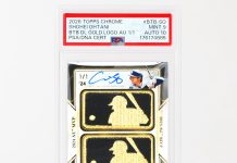 In a sea of Shohei Ohtani 1-of-1 grails, this Back-to-Back Gold Logoman is singular. Encapsulated within? Two MVP seasons, two World Series titles, the first 50/50 campaign, commemorative relics, dueling autographs, and a winning offer of $11 million to own it all.